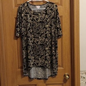 LuLaRoe Black and White Paisley Tunic MEDIUM